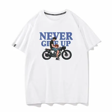 NEVER  GIVE UP灌篮高手周边衣服三井寿同款半袖纯棉短袖T恤男女图片