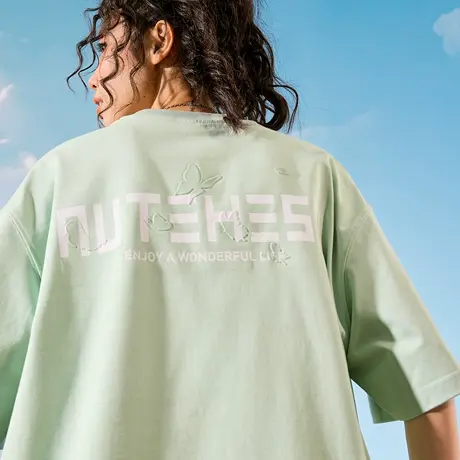 Nuthink潮牌字母印花logo短袖宽松美式薄款T恤男女情侣2025夏新款图片