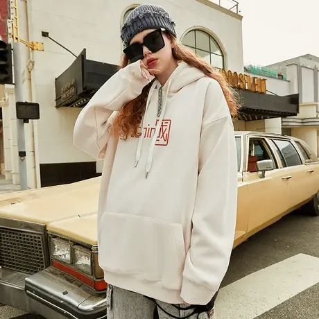 国潮连帽卫衣男潮中国风春秋季薄款潮牌oversize宽松大码上衣外套图片