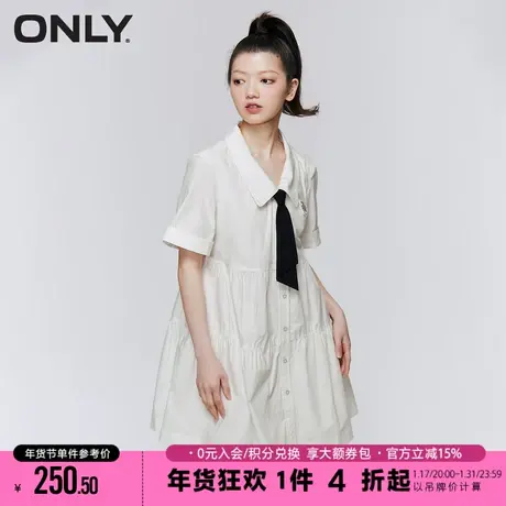 ONLY2023夏季新款气质学院风衬衫裙宽松显瘦连衣裙女|123207078商品大图