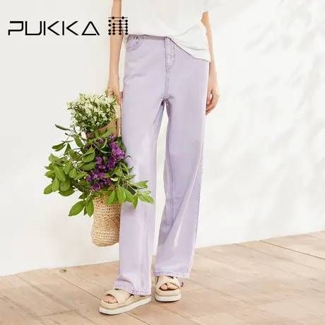 蒲PUKKA 2025春夏新款宽松显瘦天丝棉直筒牛仔裤商品大图