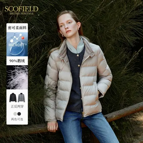【密可柔防泼水】Scofield女装正反两穿90鹅绒羽绒服冬季商品大图