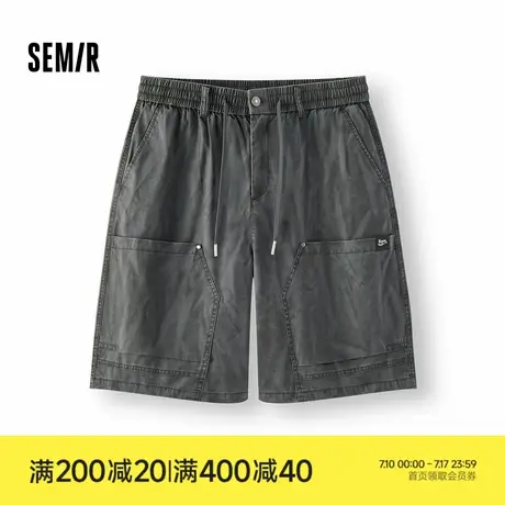 [商场同款]森马休闲短裤男做旧复古工装裤2025夏季新款裤子宽松潮图片