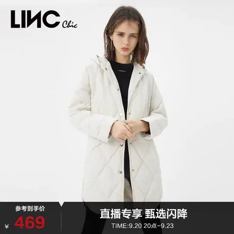 LINCCHIC金羽杰羽绒服女软糯轻薄中长款羽绒服冬季外套Y21803322Y图片