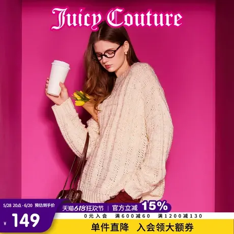 Juicy Couture橘滋春夏新款圆领针织毛织上衣时尚慵懒宽松毛衣女商品大图