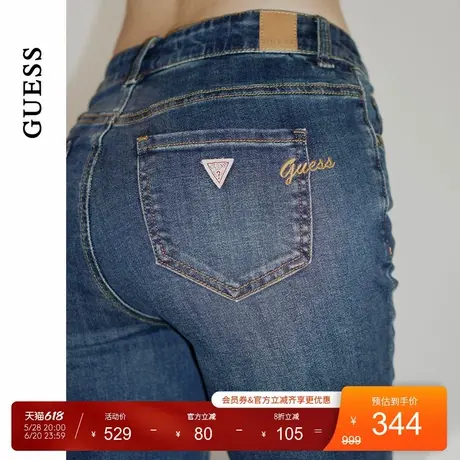 GUESS女士休闲时尚复古水洗直筒牛仔裤-Q4PA94D51V0商品大图