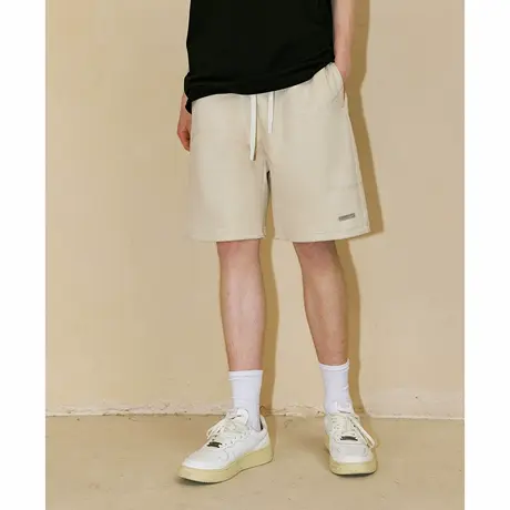 Lilbetter仿麂皮短裤男休闲直筒垂感五分裤2025夏中裤薄款裤子潮商品大图