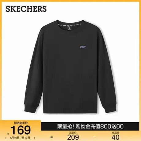 斯凯奇2025年夏季新款运动T恤男女同款长袖运动衫亲肤柔软宽松版图片