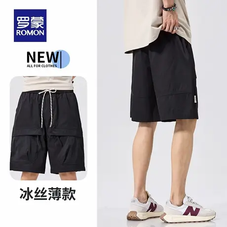 罗蒙男士宽松夏季工装短裤2025新款潮牌薄款沙滩裤户外五分裤N1Z图片