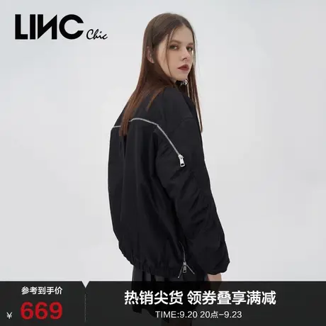 LINCCHIC金羽杰羽绒服女潮酷飞行员夹克轻暖羽绒服女Y22802010Y商品大图