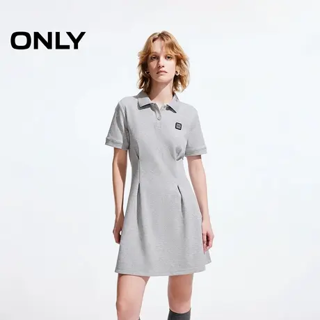 ONLY2025夏季新款复古学院风显瘦POLO领短裙连衣裙女商品大图