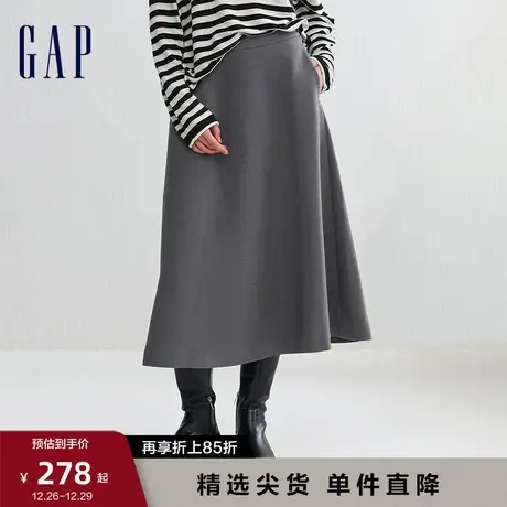 Gap女装早春高级通勤百搭气质A字型半身裙商务舒适休闲裙889618商品大图