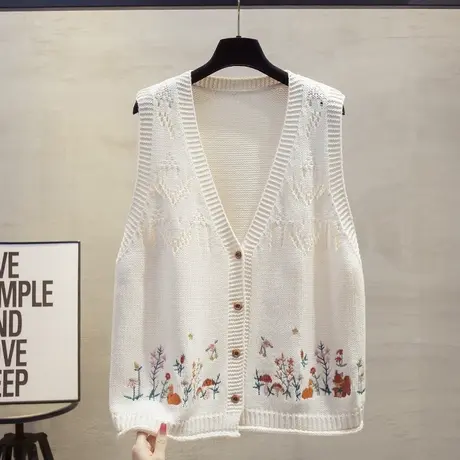 开衫v领针织马甲背心女2025春秋新款宽松外穿马夹叠穿毛衣坎肩潮图片