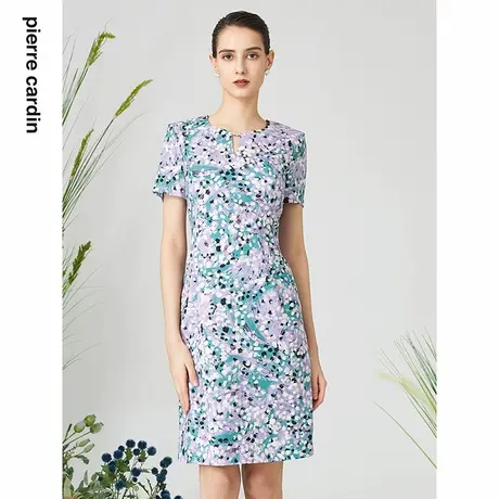【皮尔卡丹女装】通勤小众碎花简约连衣裙【官方正品】商品大图