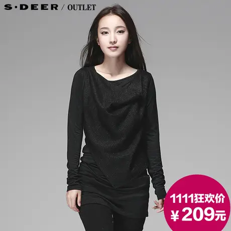 【🗓新品】🗜sdeer圣迪奥专柜正品女装冬装设计感上衣3481219商品大图