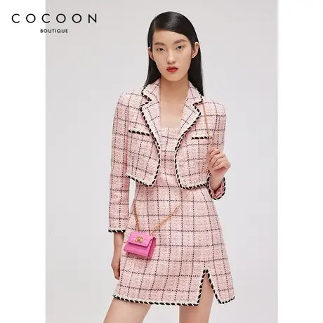 COCOON商场同款通勤裙子2023春装新款女装气质外套时尚连衣裙女图片