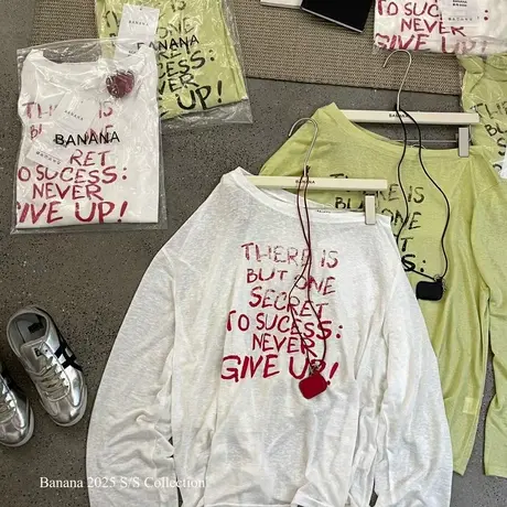 韩国东大门夏季新款韩版时尚趣味斜肩长袖T恤女防晒衫罩衫上衣ins商品大图