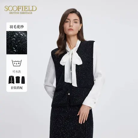 【可水洗】Scofield女装老钱风H型基础叠穿针织马甲2025春季新品图片