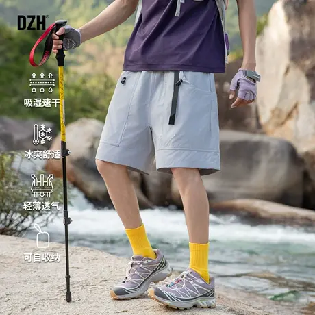 男士短裤夏外穿薄款工装五分裤男美式薄款夏季裤子速干中裤沙滩裤商品大图