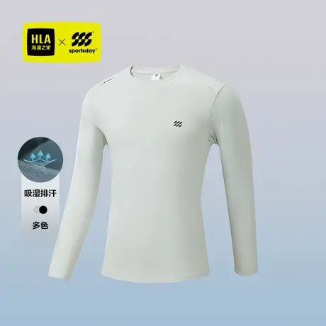 HLA/海澜之家跑步运动sportsdayT恤2025春秋新吸湿排汗修身上衣男商品大图