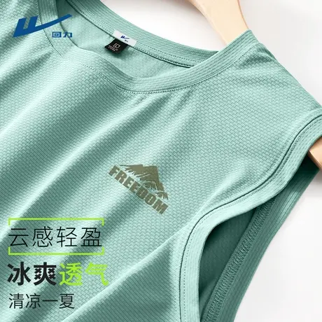 回力无袖男t恤2025新款宽松休闲坎肩男生夏季健身训练背心男士潮D图片