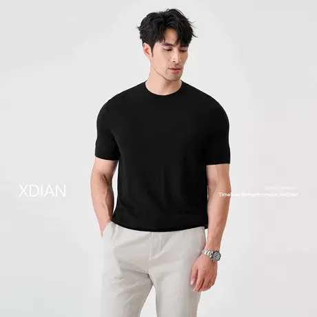 【前4小时8折】续点「06.28 20:00 新品」凉感冰丝纱针织衫短袖夏商品大图