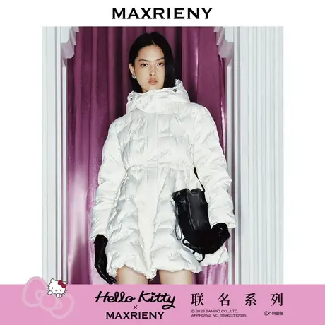 【MAXRIENY x Hello Kitty联名系列】刺绣羽绒服长款2023图片