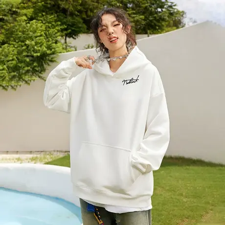 Nuthink美式早春宽松简约卫衣潮牌男潮连帽2025新款大码外套秋季图片