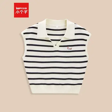 IEF/爱依服2025夏季新款韩版时尚通勤气质条纹显瘦百搭毛织上衣商品大图