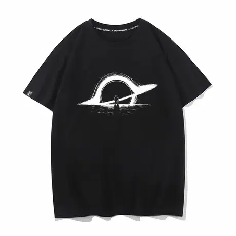 秀洛星际迷航 黑洞 夏季纯棉短袖T恤商品大图