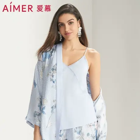 aimer爱慕花颜细带短背心家居服睡衣女薄款AH420841商品大图