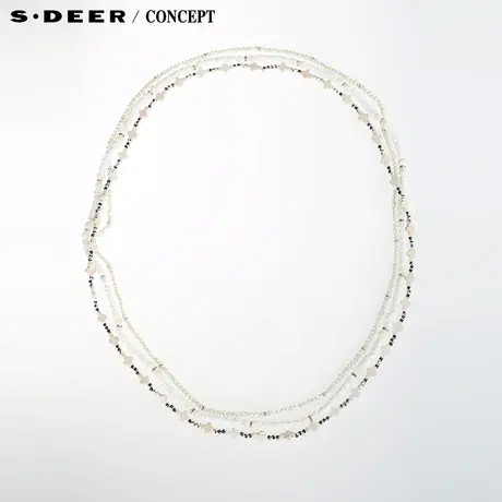【新品】sdeer圣迪奥专柜正品女高雅白色窜片项链S15184367图片