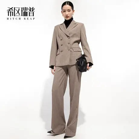希区瑞普法式高端职业套装女春秋新款时尚气质西装女总裁正装西服商品大图