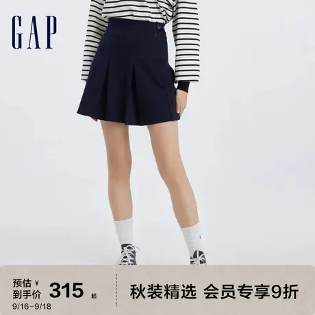 【欧阳娜娜同款】Gap女装秋季2023新款百褶迷你裙730461活力短裙商品大图