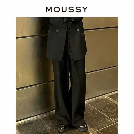 MOUSSY 夏季新品松弛感通勤风阔腿裤休闲西装裤028HS930-0050商品大图