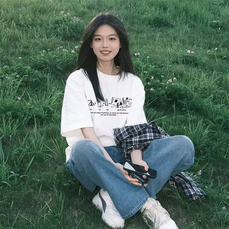 oversize大码t恤女夏ins潮宽松纯棉半袖港味复古短袖情侣装上衣bf商品大图