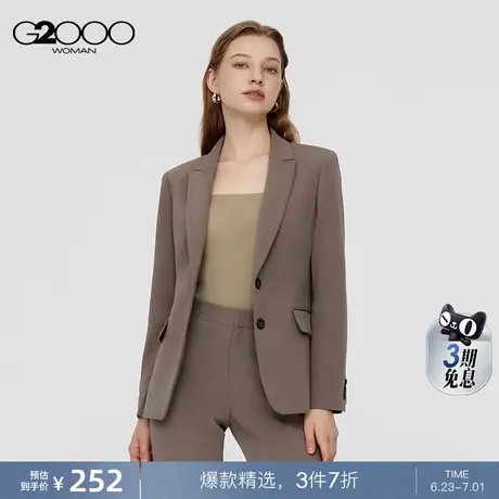 【多面弹性】G2000女装春商场同款垂感顺滑商务休闲西服外套商品大图