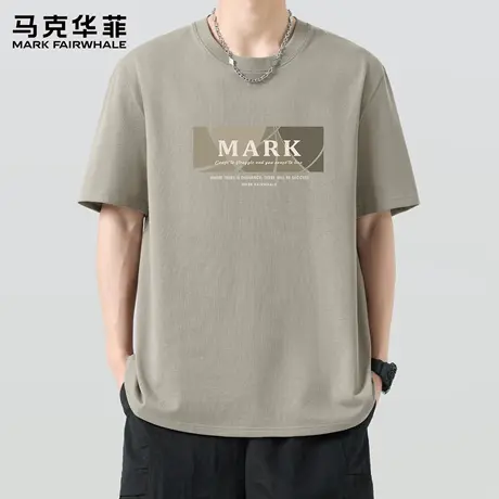 马克华菲男士短袖2025新款纯棉圆领上衣男款夏季休闲宽松t恤男潮X图片