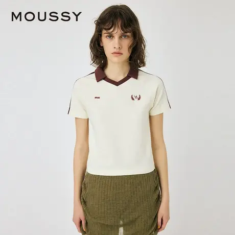 MOUSSY 夏季办公室运动风插肩袖足球T恤女010HSL90-0580图片