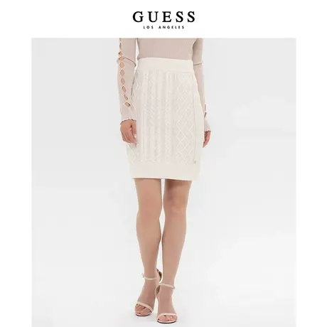 【38上新季】GUESS 女士时尚轻商务针织提花半身裙一步裙商品大图