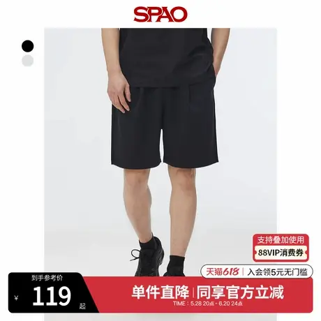 SPAO韩国同款2025年夏季新品男女同款简约运动休闲短裤SPMTF24C02商品大图