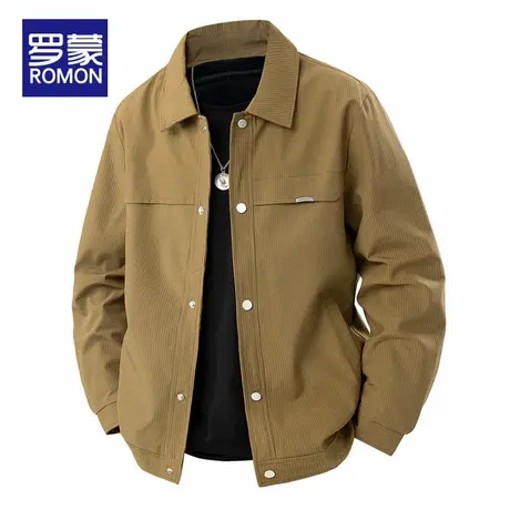 罗蒙男士外套春季2025新款宽松潮牌茄克美式工装休闲夹克男款春装图片