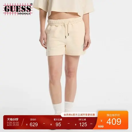 GUESSOriginals25年新款夏季女士纯色百搭休闲短裤-W5GD0LK68I4商品大图
