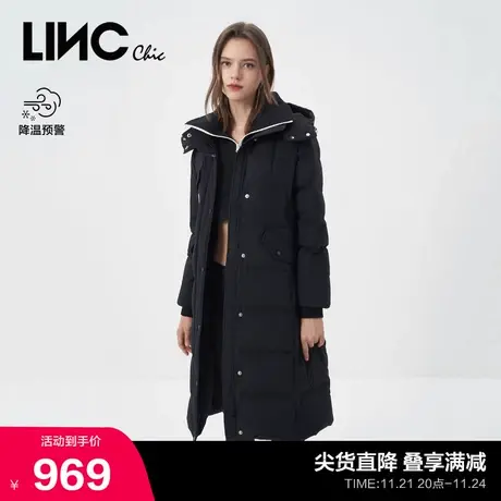 LINCCHIC金羽杰羽绒服女简约通勤中长款羽绒服女冬季Y22808305图片