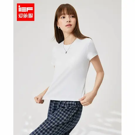 IEF/爱依服短上衣2025夏季新款通勤百搭韩系女孩子气甜美少女T恤图片