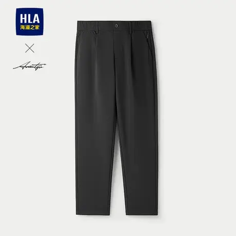 HLA/海澜之家轻商务时尚系列休闲裤25春夏新休闲风半松紧腰裤子男商品大图