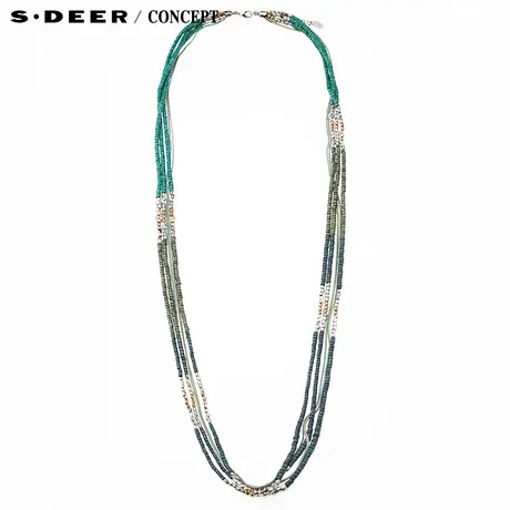 【新品】sdeer圣迪奥女简约多层渐变色泽项链S16384373图片