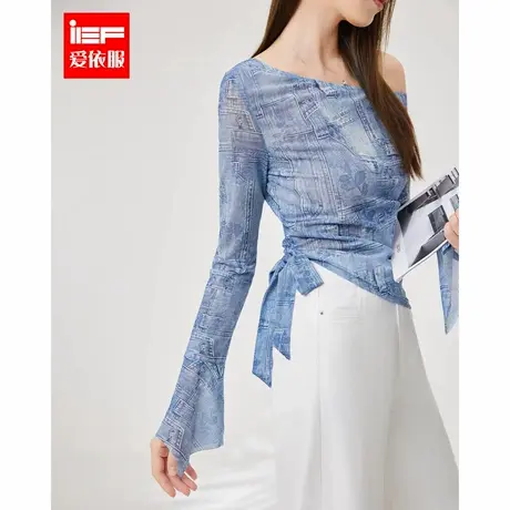 IEF/爱依服2025夏季新款美式潮酷个性辣妹气质修身百搭设计感上衣图片