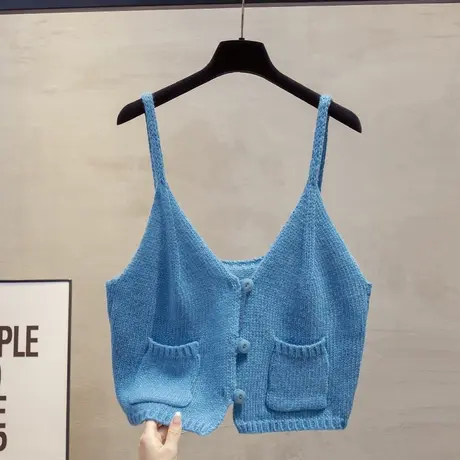 开衫v领针织马甲背心女吊带2025春秋新款外穿马夹叠穿毛衣坎肩潮图片