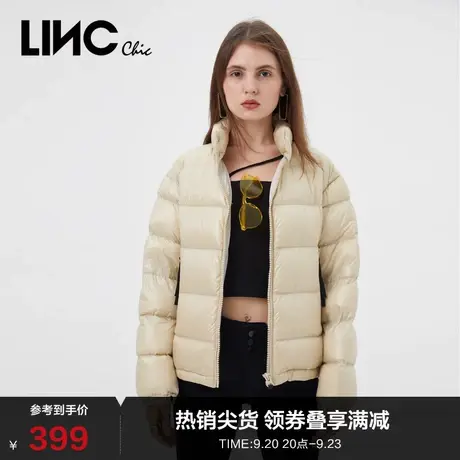 LINCCHIC金羽杰羽绒服女软糯立领短款轻薄羽绒服女外套Y21801131图片